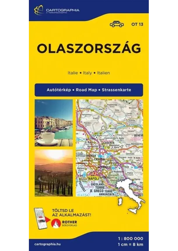 Olaszország autótérkép 1:800 000