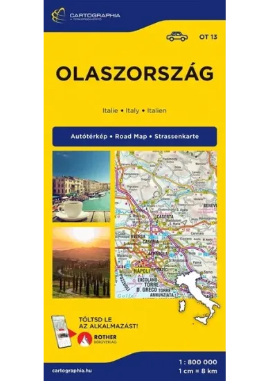 Olaszország autótérkép 1:800 000