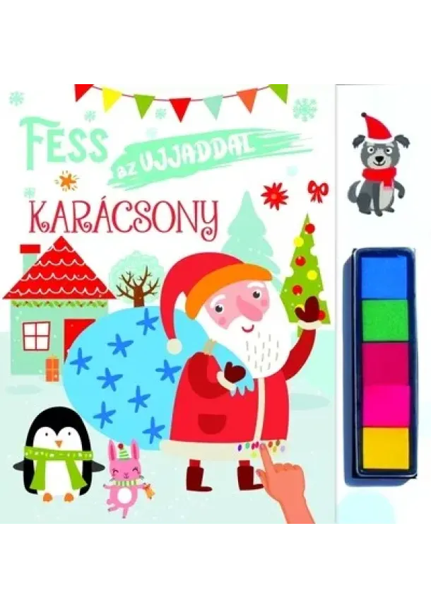 Foglalkoztató és szinezőkönyv - Karácsony - Fess az ujjaddal §K