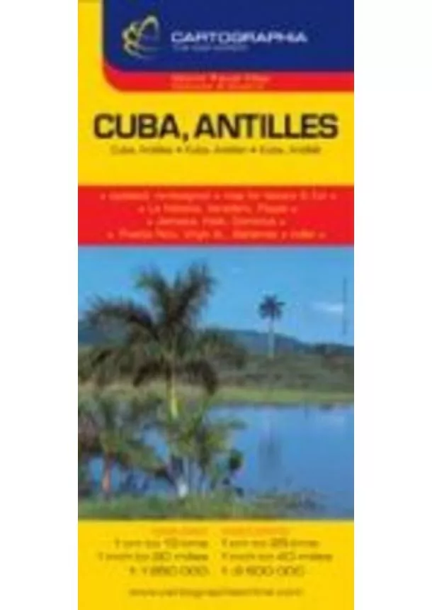 Térkép - Kuba, Antillák térkép (1:2 500 000) /World Travel Map