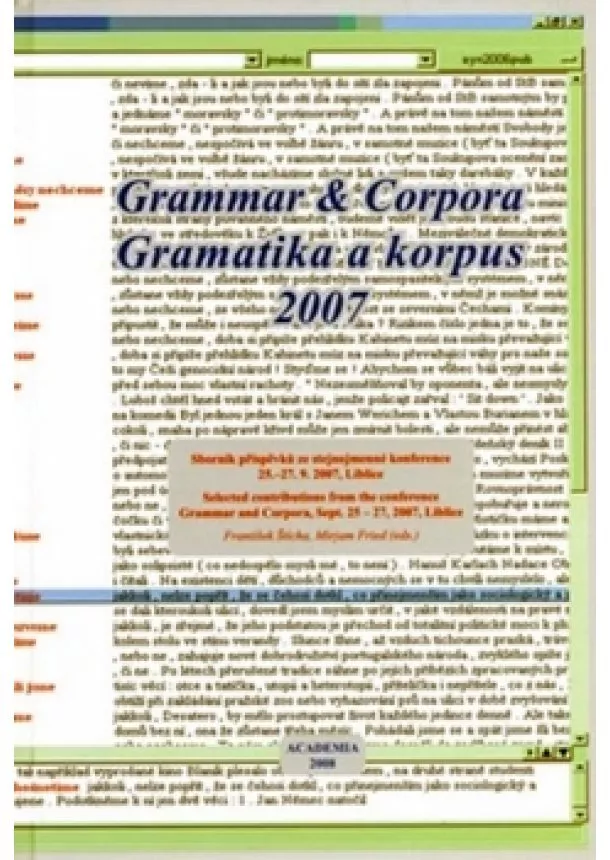 František Štícha - Gramatika a korpus 2007