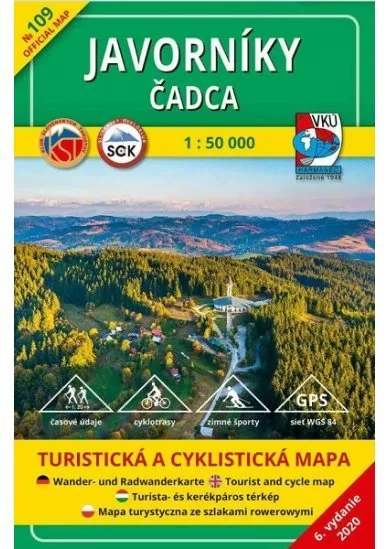 Javorníky - Čadca 1:50 000 (6.vydanie) - Turistická a cyklistická mapa