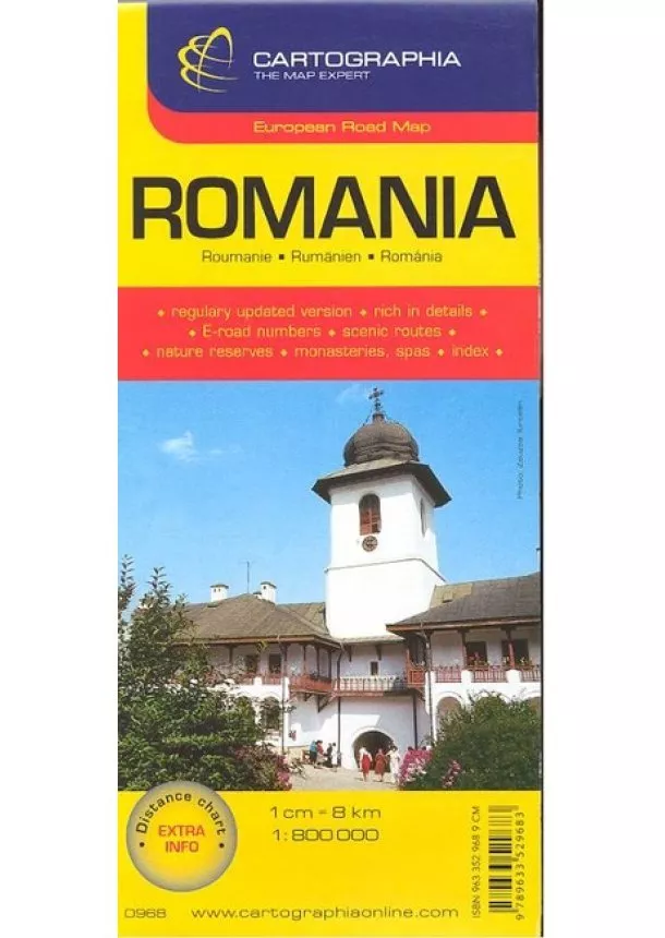 Térkép - Románia térkép (1:800 000) /Európai autótérképek