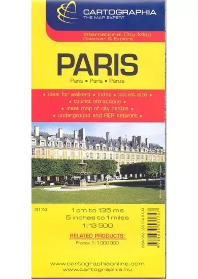 Párizs várostérkép (1:13 500) /Külföldi várostérkép
