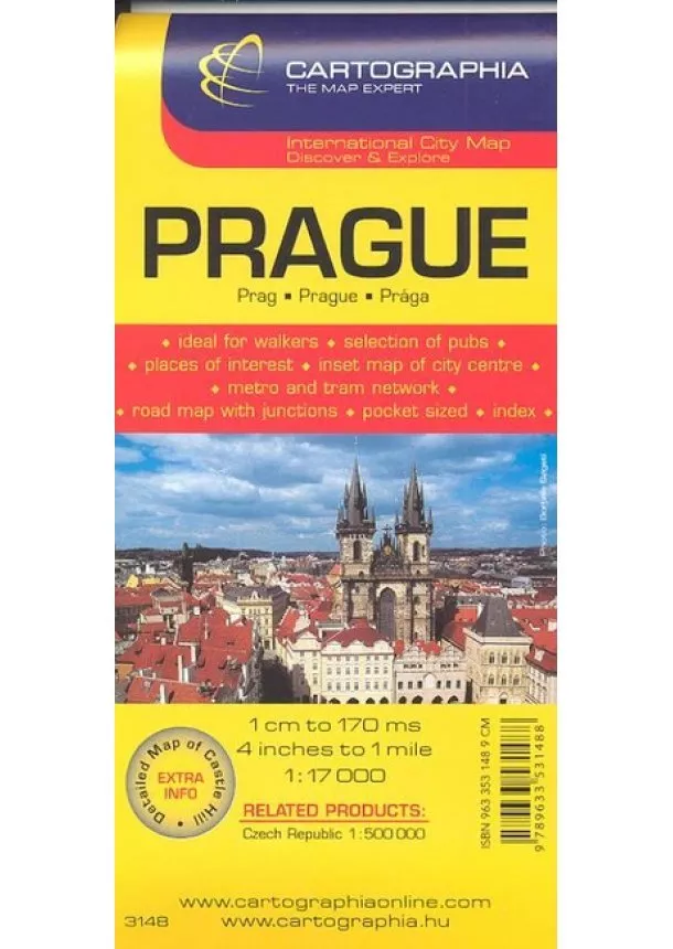 Térkép - Prága várostérkép (1:17 000) /Külföldi várostérkép