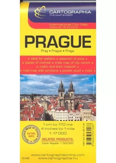 Prága várostérkép (1:17 000) /Külföldi várostérkép