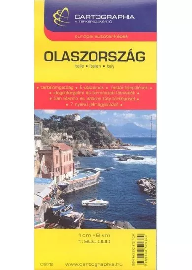 Olaszország térkép (1:800 000) /Európai autótérképek