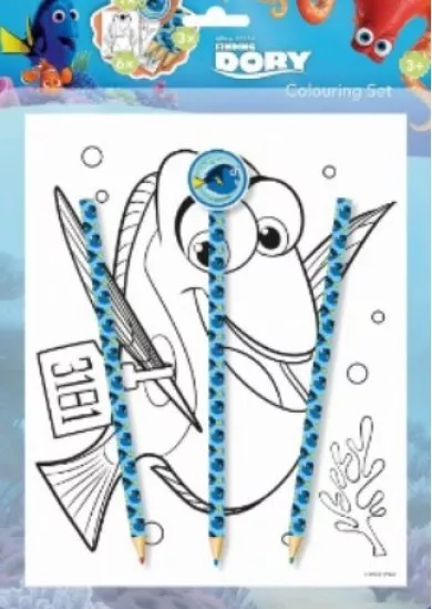 Dory - Vymaľovanková súprava s gumou - Colouring Set