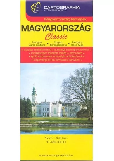 Magyarország classic autótérkép (1:450 000) /Magyarország térképek