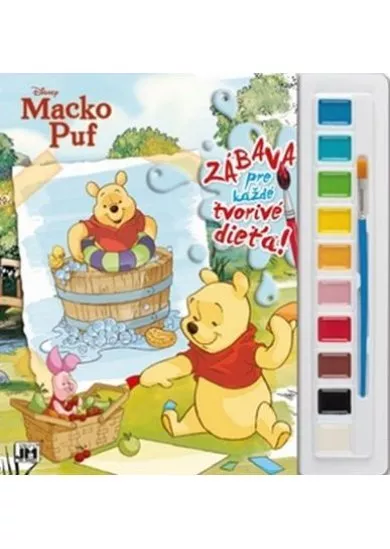 Zábava pre každé tvorivé dieťa! Macko Puf ( Veľký formát ) - Kreatívna sada s farbami a štetcom