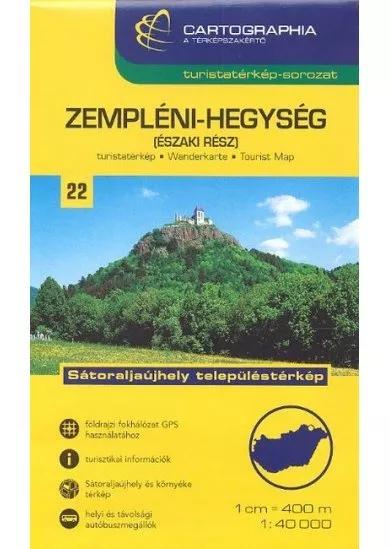 Zempléni-hegység (északi rész) - Turistatérkép-sorozat 22.