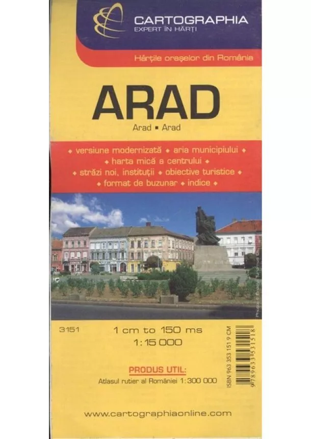 Térkép - Arad várostérkép (1:15 000) /Külföldi várostérkép