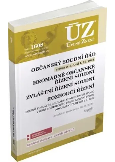 ÚZ 1608 Občanský soudní řád, Zvláštní řízení soudní, Rozhodčí řízení, Soudní poplatky, Mediace