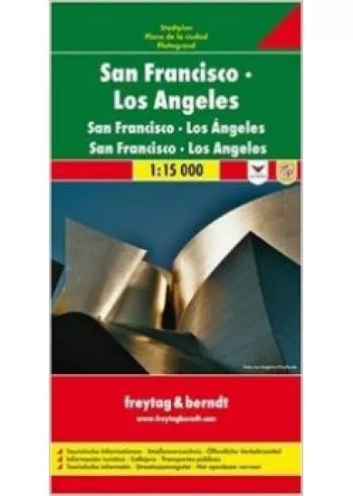 San Francisco - Los Angeles mapa mesta 1:15 000