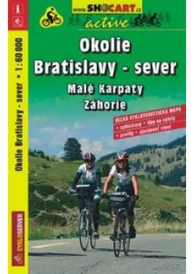 Okolie Bratislavy - sever - Malé Karpaty, Záhorie turistická mapa 1:60 000 tmč 171