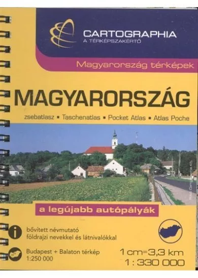 Magyarország zsebatlasz (1:330 000) /Magyarország térképek