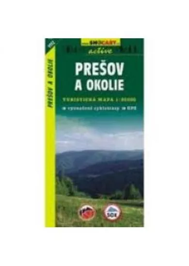 Prešov a okolie turitcká mapa 1:50 000 tmč 1112