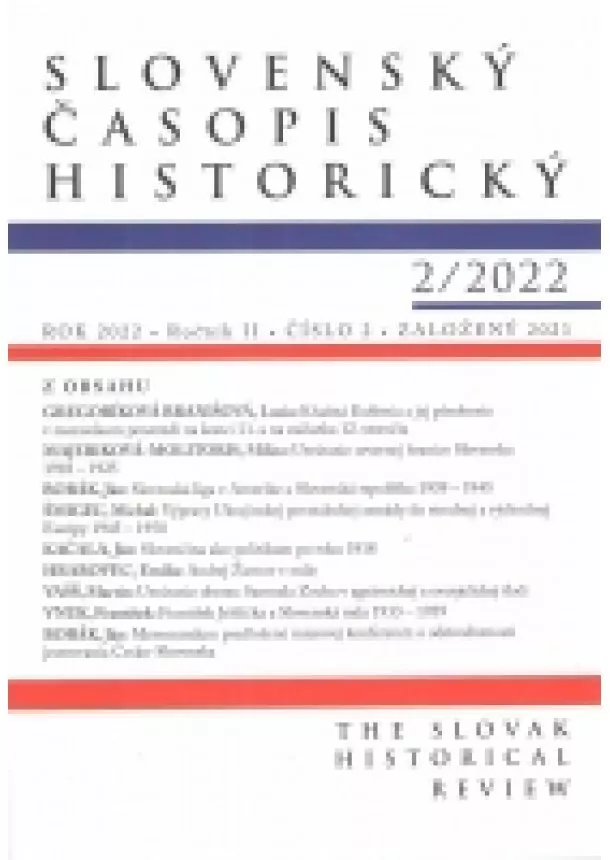kol. - Slovenský časopis historický    2/2022