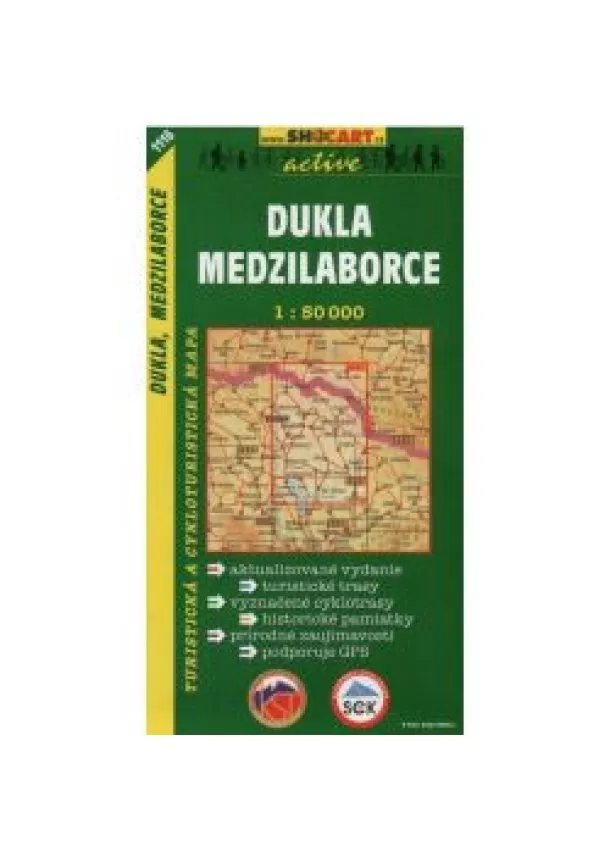 Dukla, Medzilaborce turistická mapa 1:50 000 tmč 1116