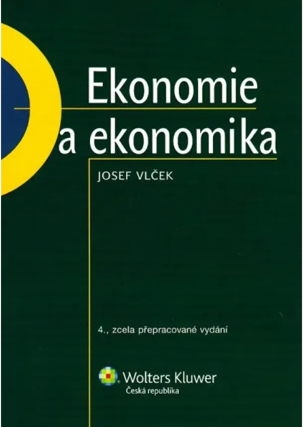 Josef Vlček  - Ekonomie a ekonomika