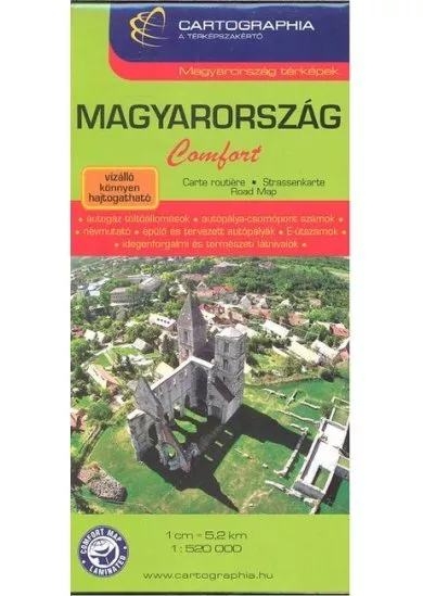 Magyarország comfort térkép (1:520 000) /Magyarország térképek