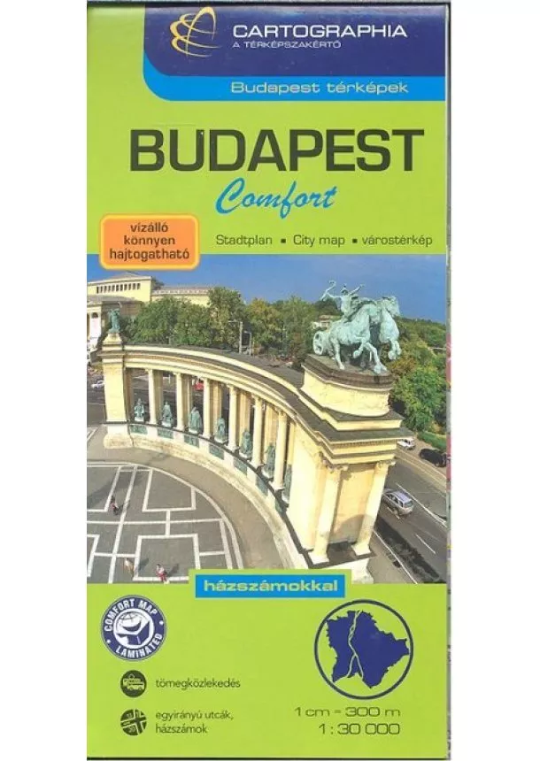 Térkép - Budapest comfort térkép (1:30 000) /Budapest térképek