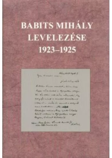 Babits Mihály levelezése 1923-1925