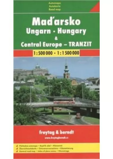 Maďarsko a Stredná Európa - tranzit automapa 1:500 000/1:1 650 000