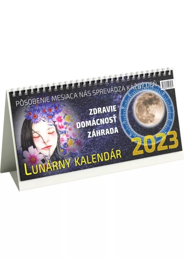 Lunárny kalendár 2023 - stolový kalendár - Zdravie, domácnosť, záhrada