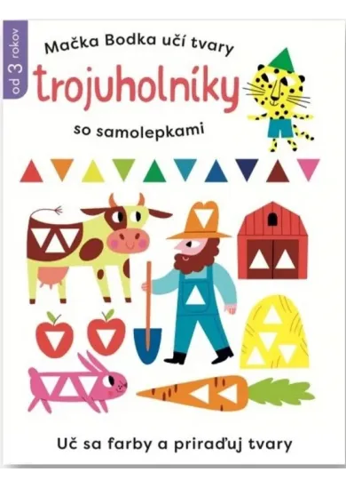 Trojuholníky so samolepkami - Mačka Bodka učí tvary