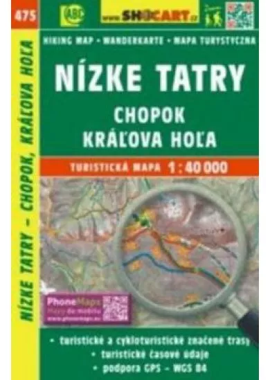 SC 475 Nízké Tatry, Chopok, Kráľova Hoľa 1:40 000