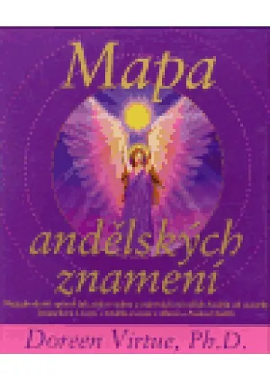 Mapa andělských znamení - Rozkládací Mapa andělských znamení, čtyři andílci, dvě křišťálové kostky a příručka