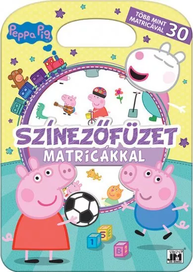 Színezőfüzet matricákkal - Peppa malac - Több mint 30 matricával